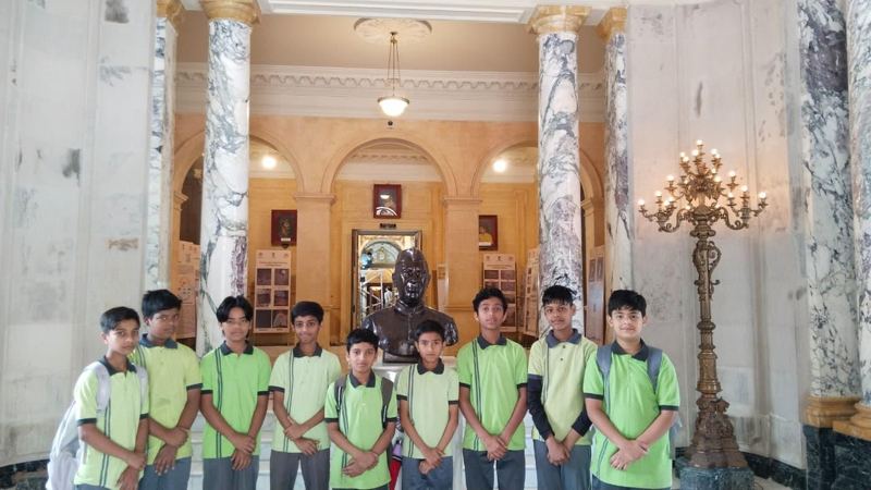 Students on an educational visit